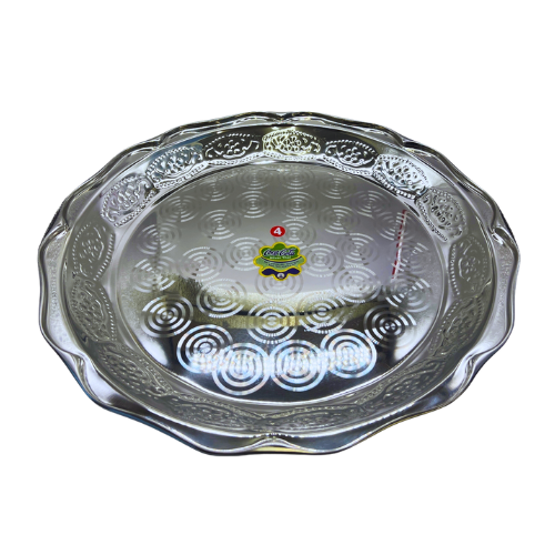 Buy Stainless Steel Fancy Thambulam (Parat) Size 4 (18 Inches) Online