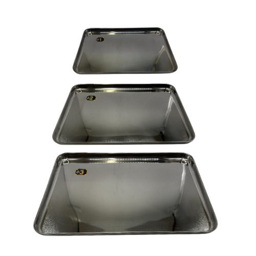 STAINLESS STEEL DIANA TRAY SET (SIZE 1 T0 3)