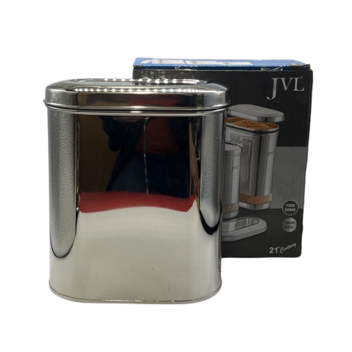 JVL STAINLESS STEEL KITCHEN STORAGE CONTAINER MODEL G2 (2.5 LITRES)