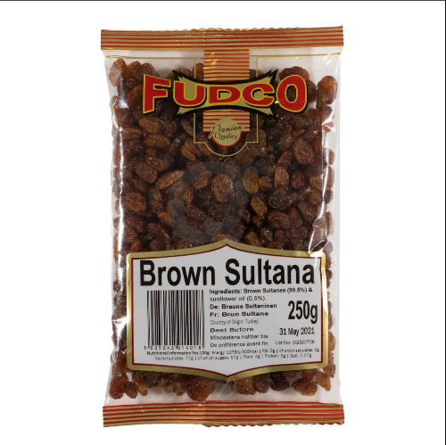 Buy Fudco Brown Sultana 250G Online