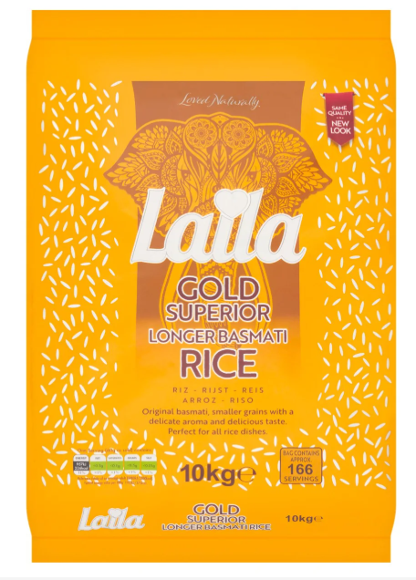 LAILA GOLD BASMATI RICE 10KG