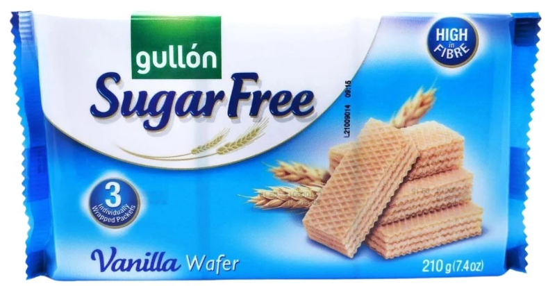 GULLON WAFER VANILLA SUGAR FREE 180G