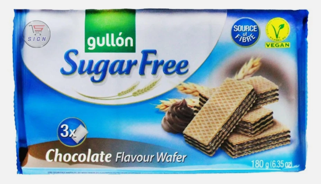 GULLON WAFER CHOCO SUGAR FREE 180G