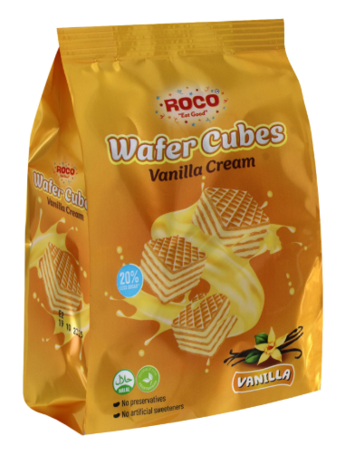 ROCO VANILLA WAFER CUBES 150G