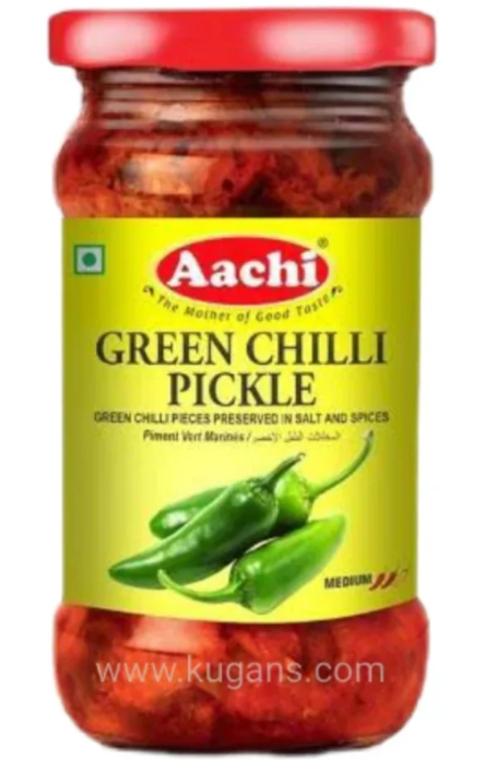 AACHI GREEN CHILLI PICKLE 300G