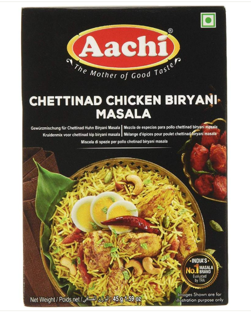 AACHI CHETINAD CHICKEN BIRYANI MASALA 45G