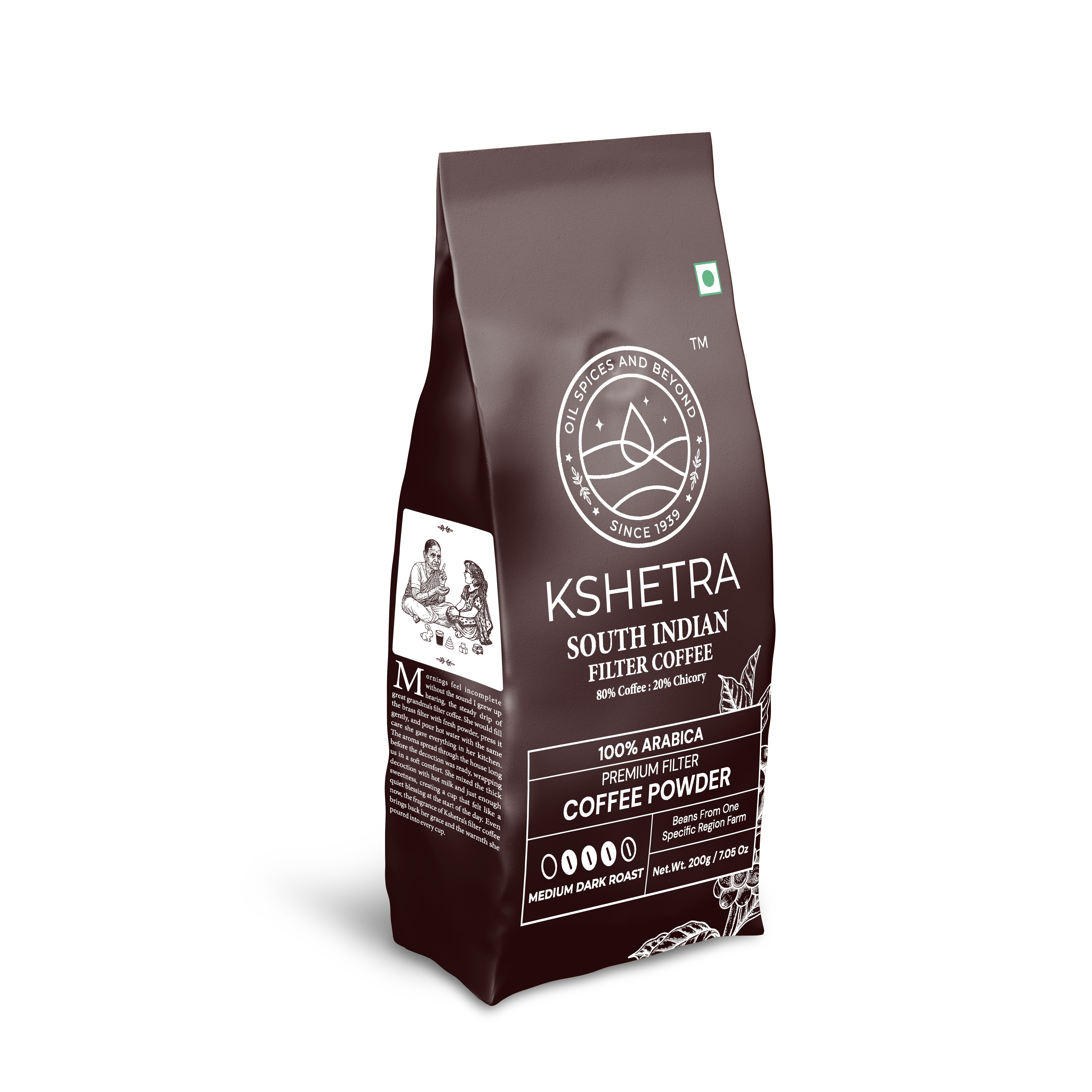 KSHETRA PREMIUM COFFEE POWDER WITH CHICORY 200G