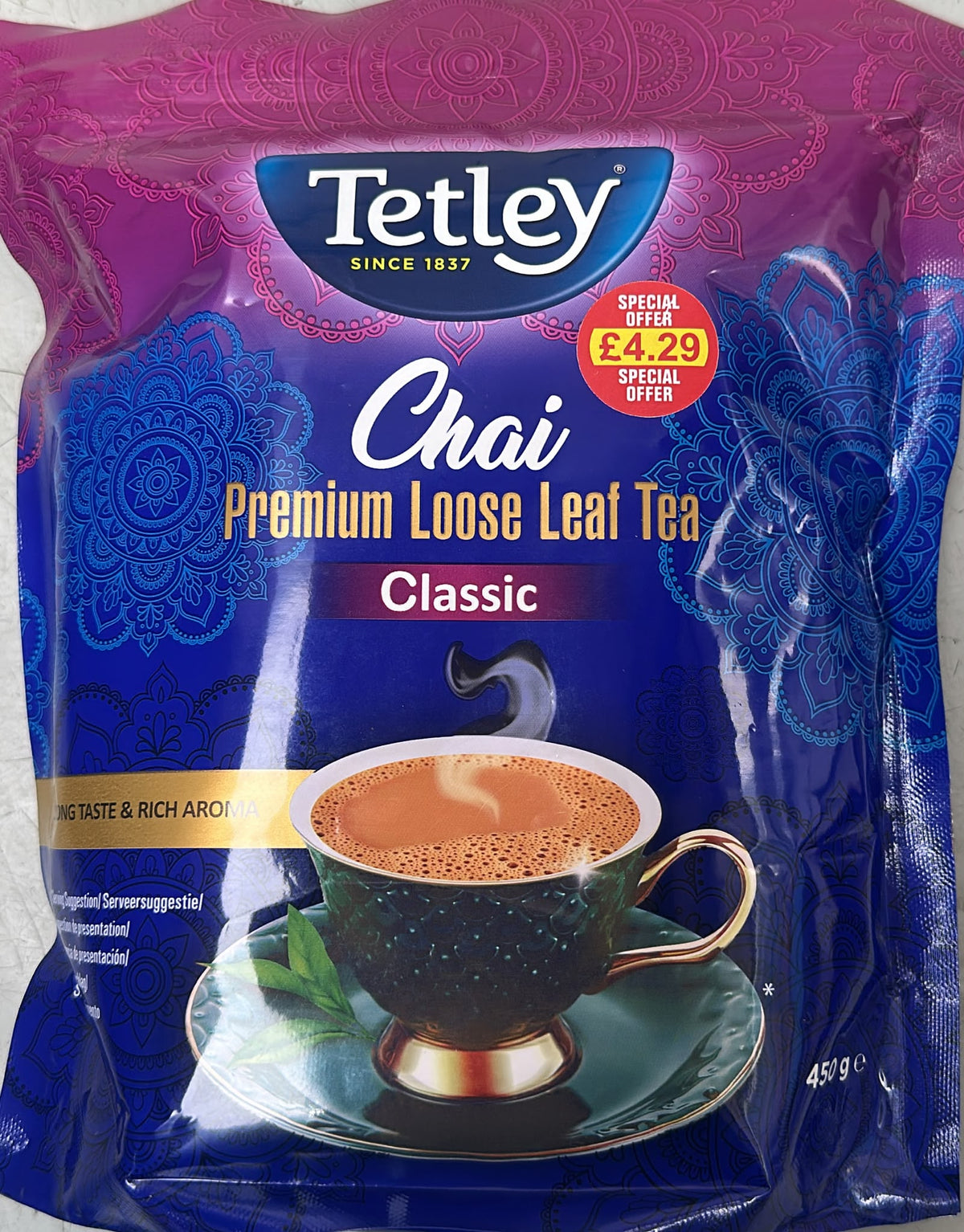 TETLEY CLASSIC CHAI PKT - 450GM