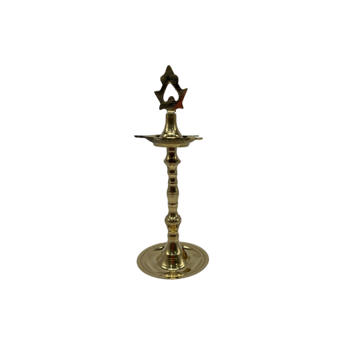 Buy Brass Vel Shaped Kuthu Vilakku Size 6 (8 Inches) - 1 Pieces Online
