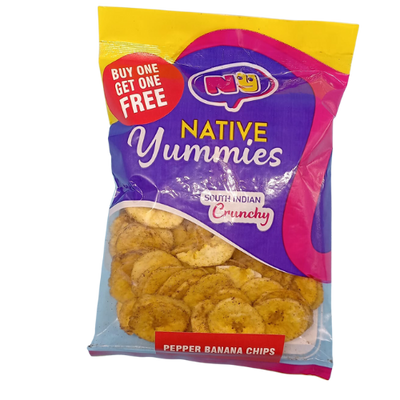 Buy Native Yummies Pepper Banana Chips Online from Lakshmi Stores, UK
