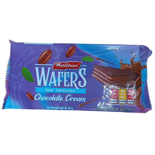 Buy Maliban Wafer Biscuits - Chocolate 90G Online