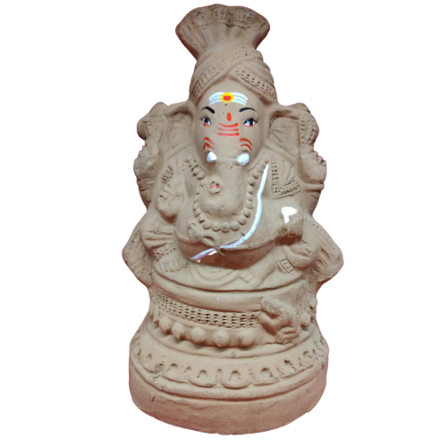 VINAYAGAR STATUE PURE CLAY 10 INCHES