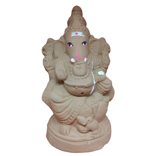 VINAYAGAR STATUE PURE CLAY 10 INCHES