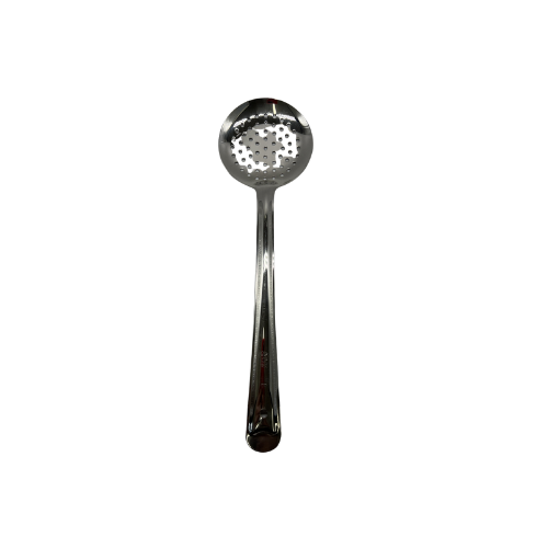 STAINLESS STEEL FRYING SPOON SKIMMER (JALLIKARANDI) SIZE 6 (14.5 INCHES)