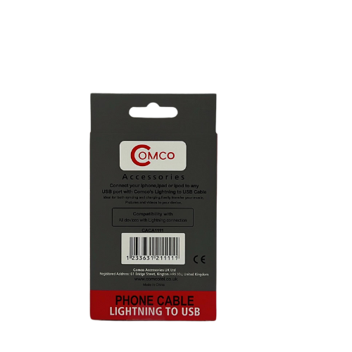 COMCO LIGHTNING TO USB 1M FAST CHARGE CABLE - 2.1A