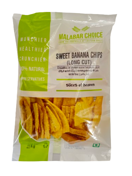 Buy Malabar Choice Sweet Banana Chips (Long Cut) 150G Online