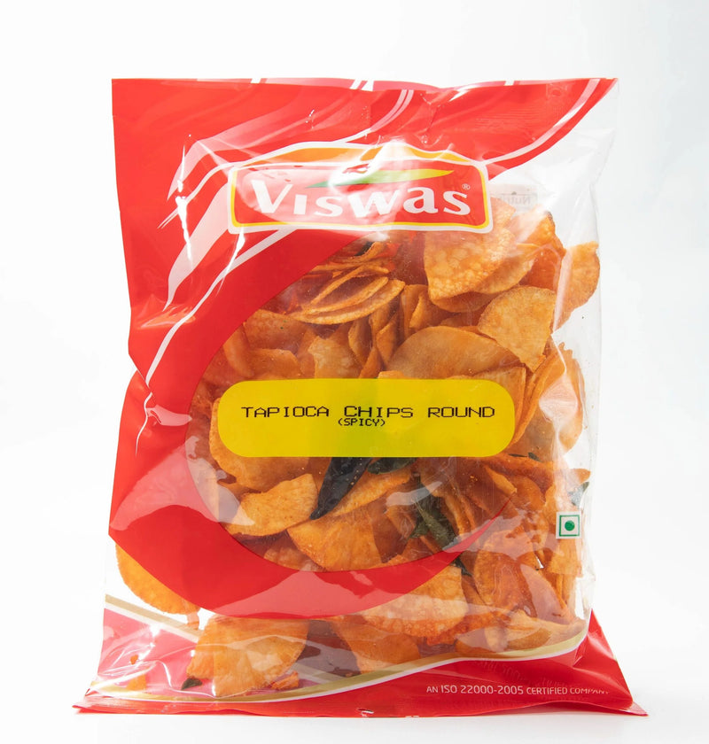 VISWAS SPICY TAPIOCA CHIPS ROUND 150G