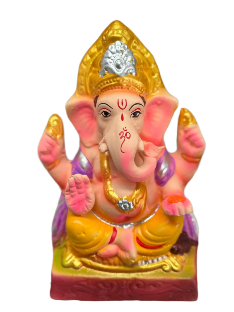 ECO FRIENDLY VINAYAGAR (GANESH) STATUE "10 INCH WITH CROWN