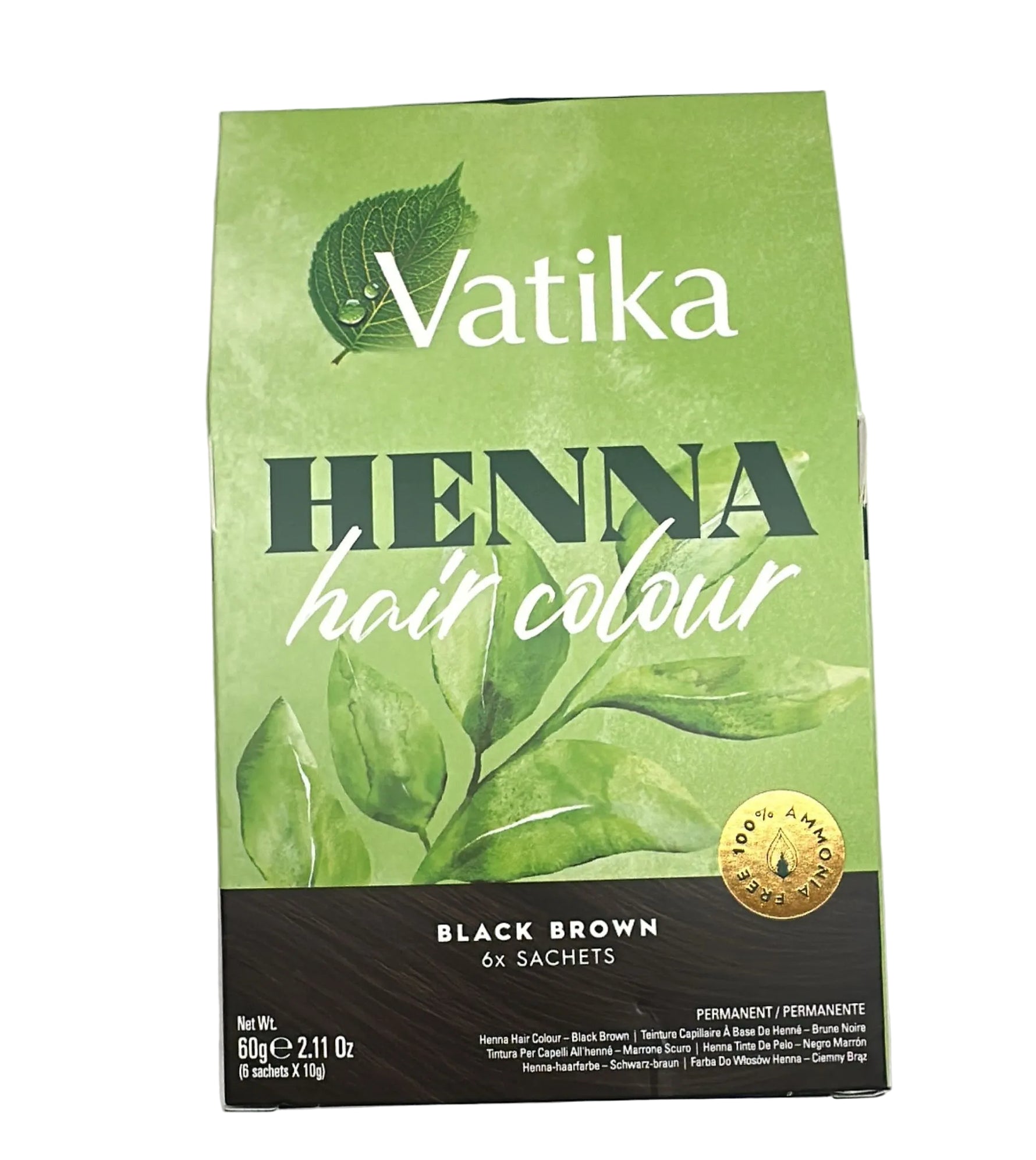 VATIKA HENNA HAIR COLOR BLACK BROWN 60G