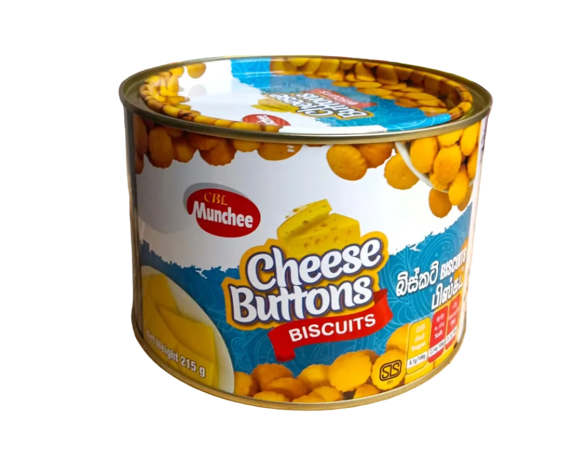 MUNCHEE CHEESE BUTTONS TIN 215G