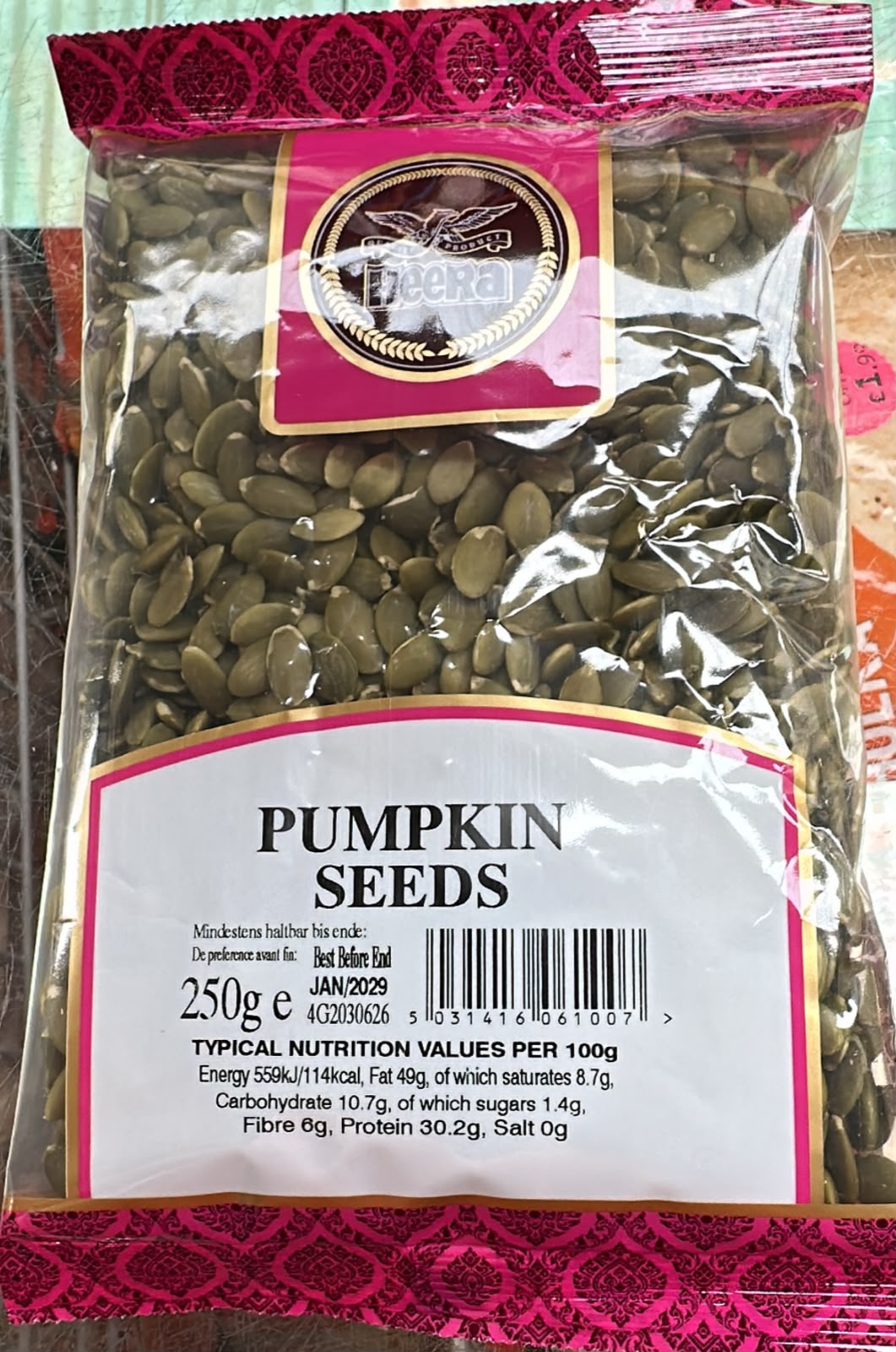 HEERA PUMPKIN SEEDS 250G