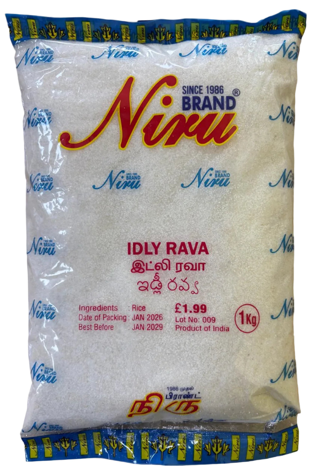 NIRU IDLY RAVA 1KG