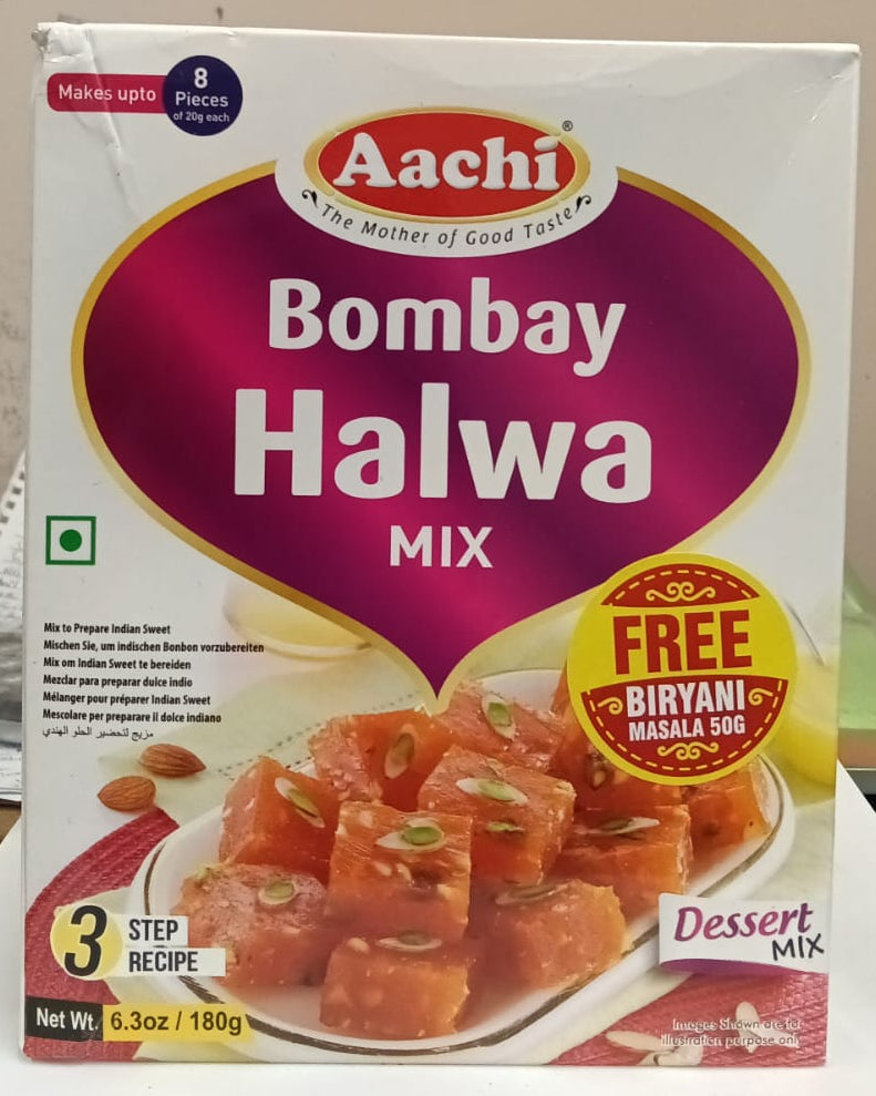 AACHI BOMBAY HALWA MIX 180G (BUY 1 GET 50GM AACHI BIRYANI MASALA FREE)