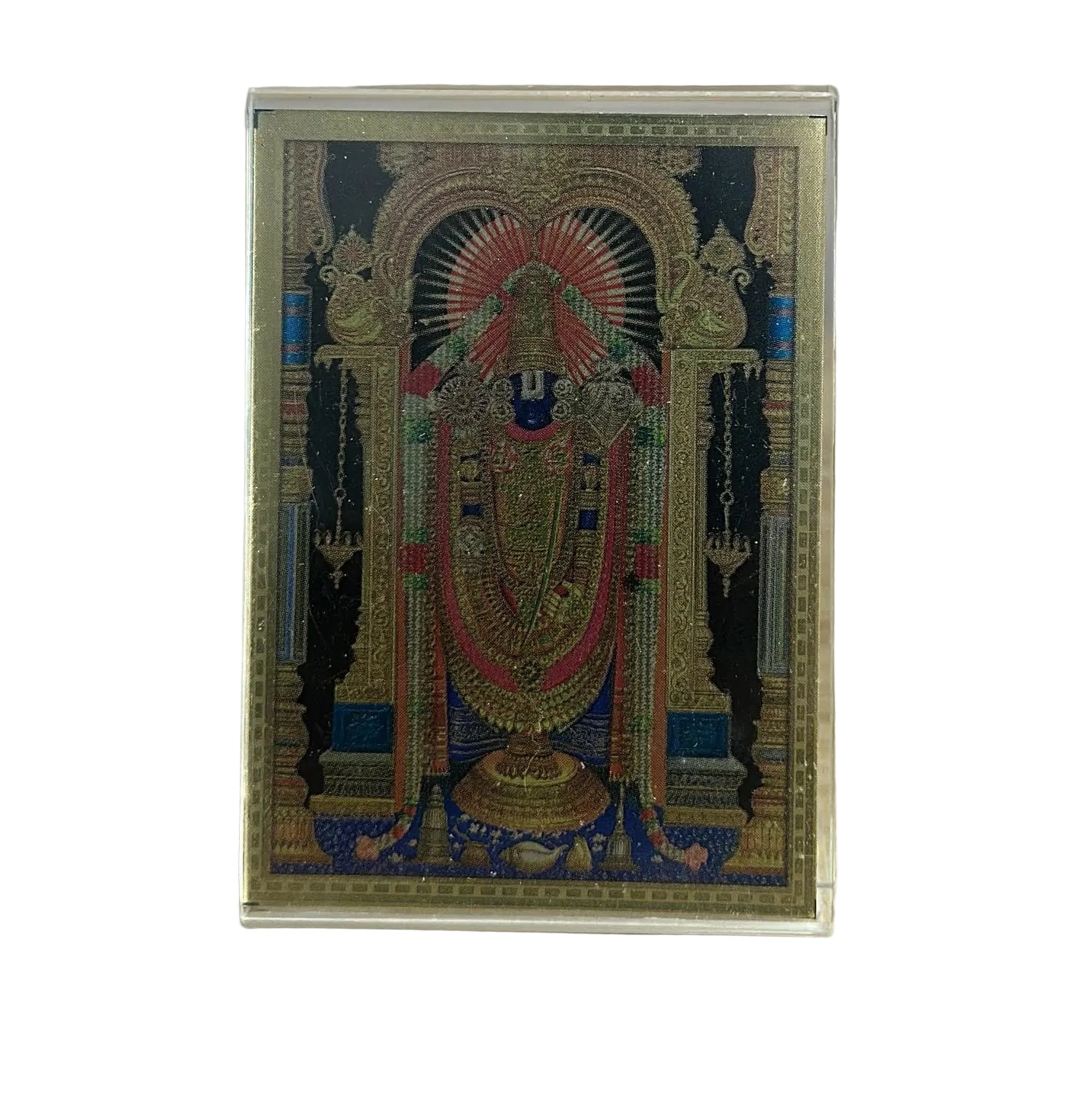 HINDU GOD PHOTO DASHBOARD FRAME (3.8 X 2.5 INCH) - PERUMAL