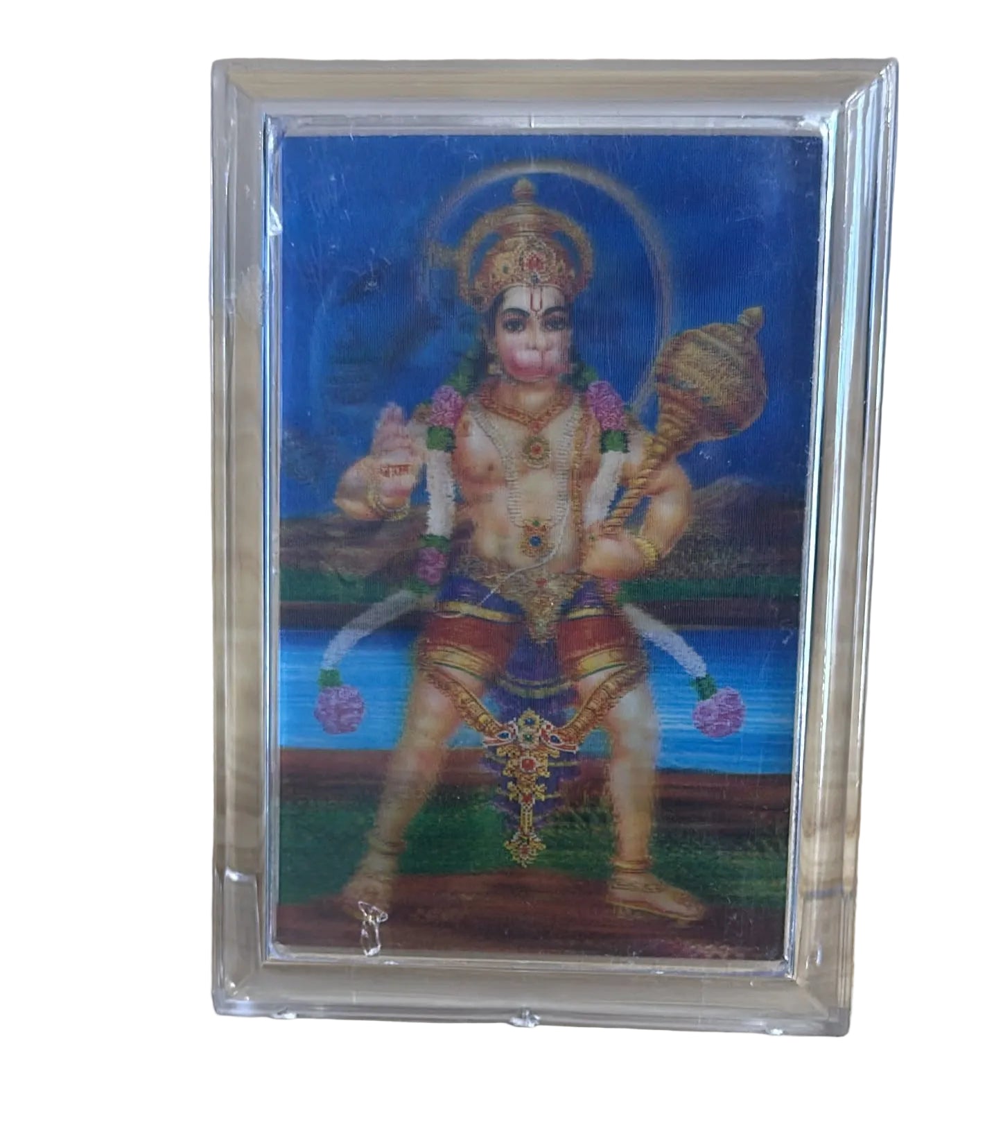 HINDU GOD PHOTO DASHBOARD FRAME (3.8 X 2.5 INCH) - HANUMAN