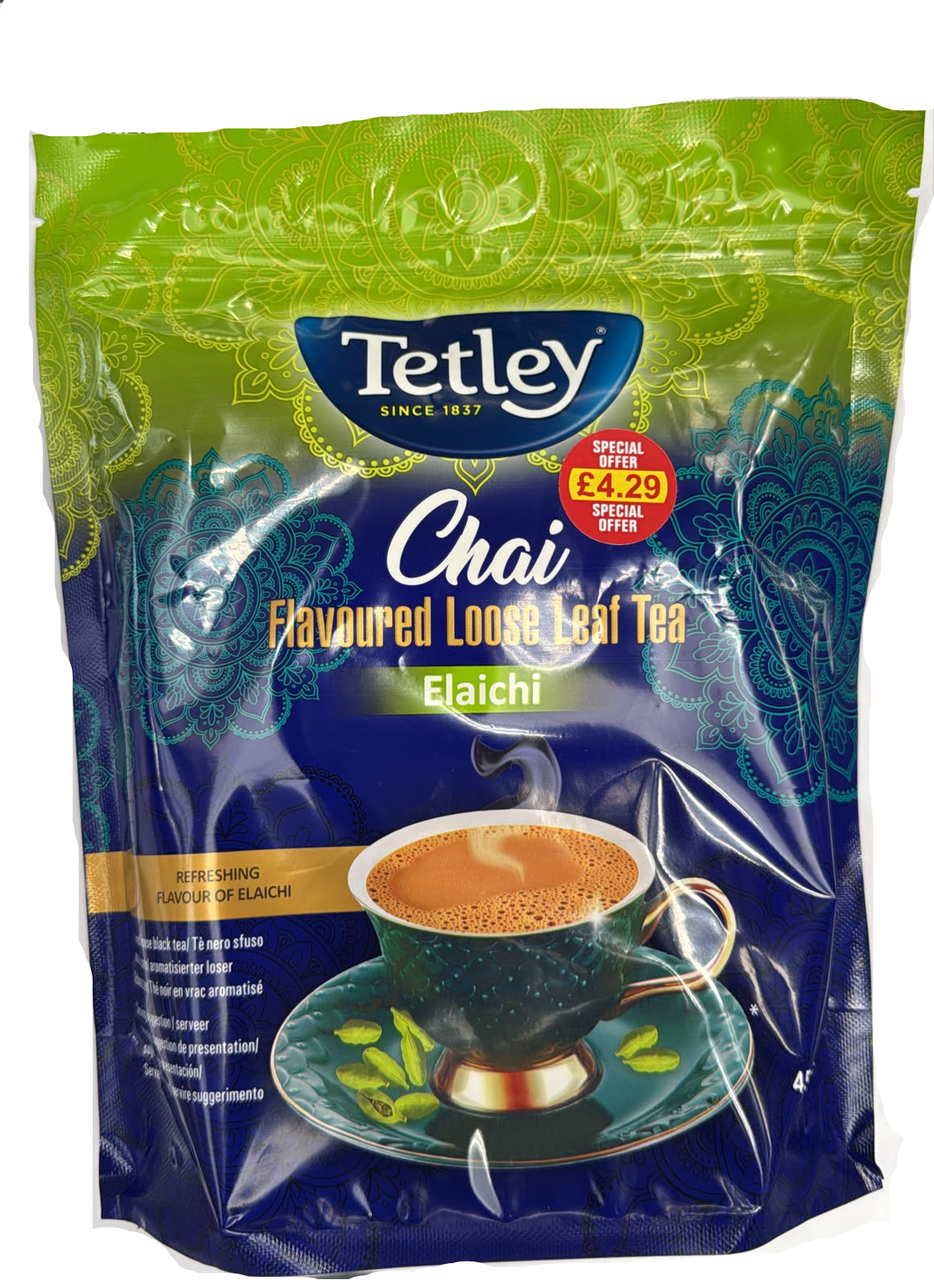 TETLEY CLASSIC ELAICHI CHAI PKT - 450GM