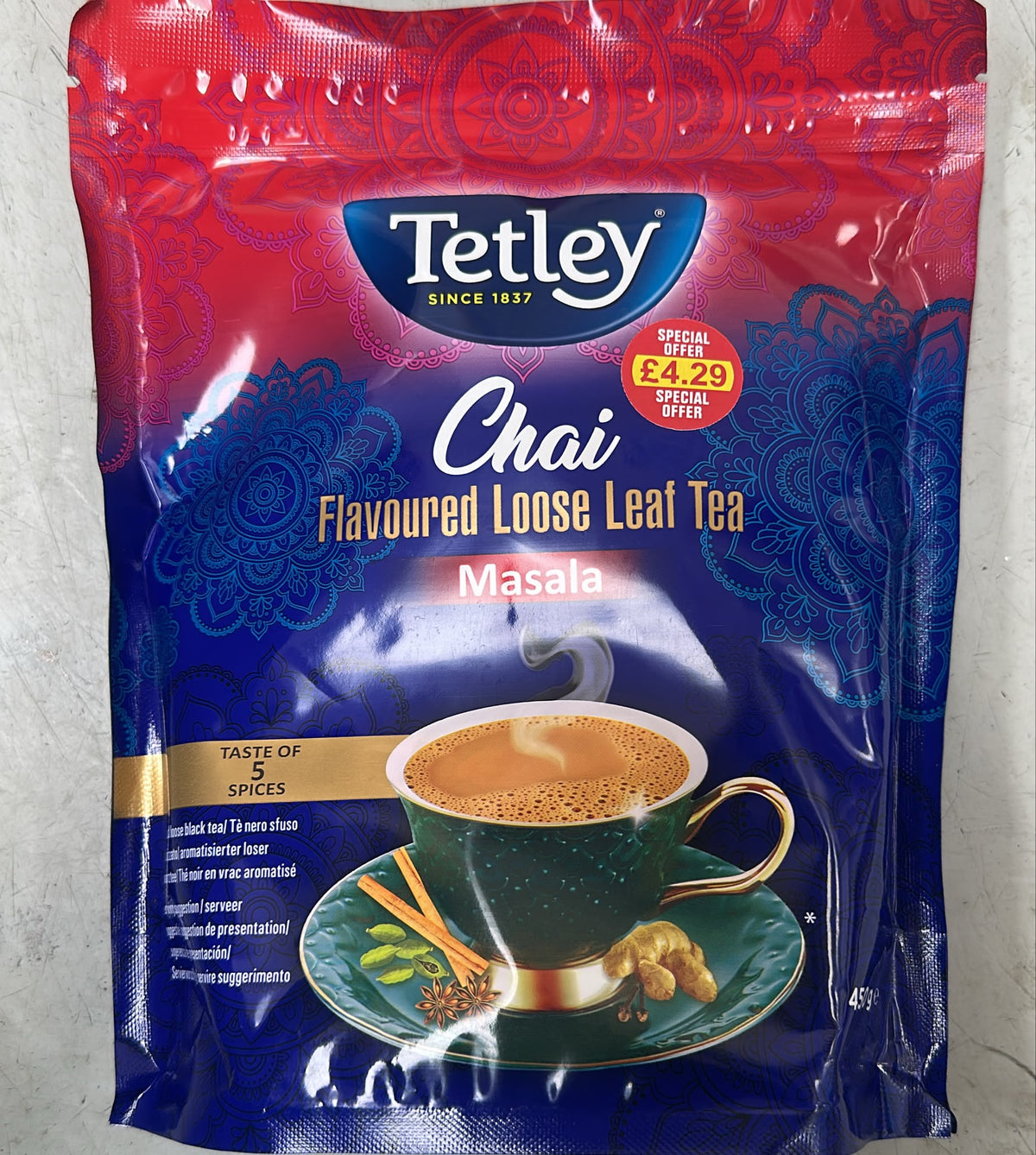 TETLEY CLASSIC MASALA CHAI PKT - 450GM