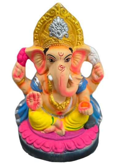 ECO FRIENDLY VINAYAGAR (GANESH) STATUE "10 INCH WITH CROWN