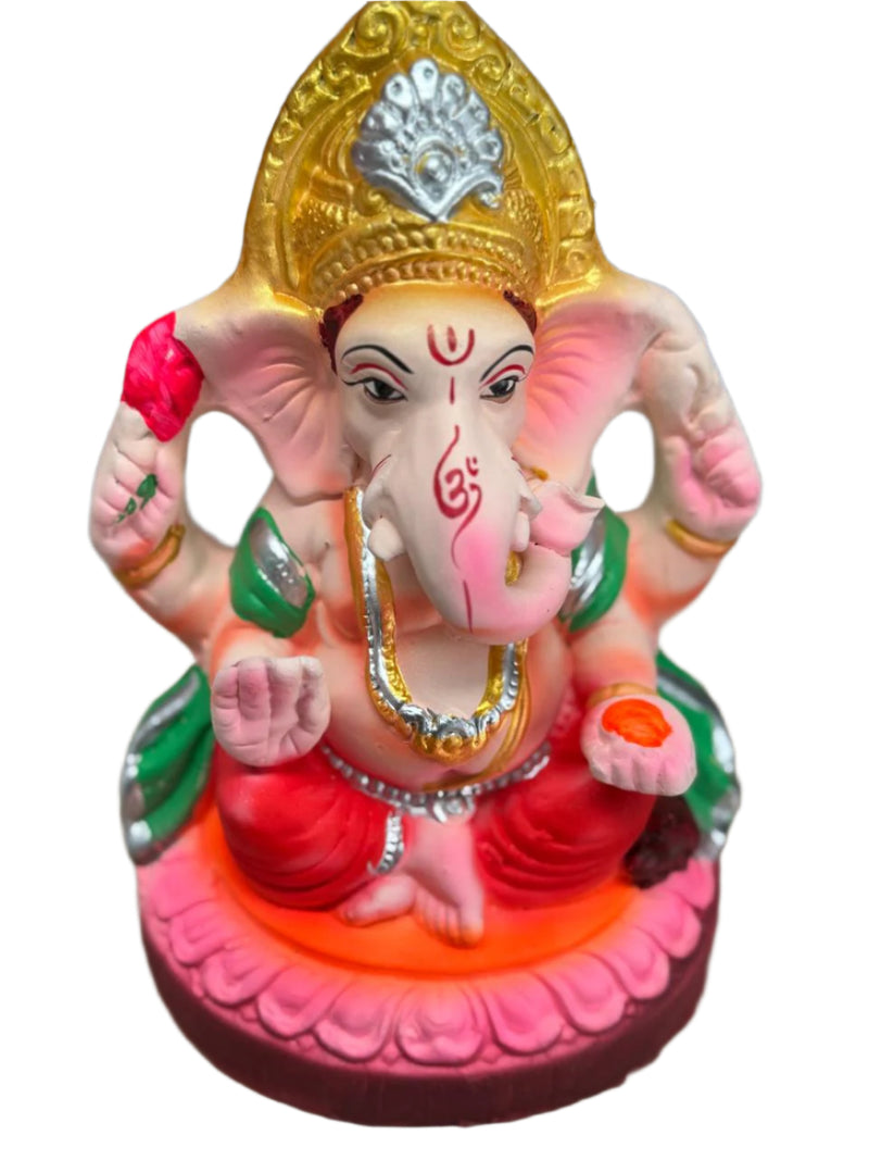 ECO FRIENDLY VINAYAGAR (GANESH) STATUE "10 INCH WITH CROWN