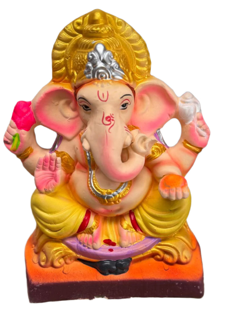 ECO FRIENDLY VINAYAGAR (GANESH) STATUE "10 INCH WITH CROWN