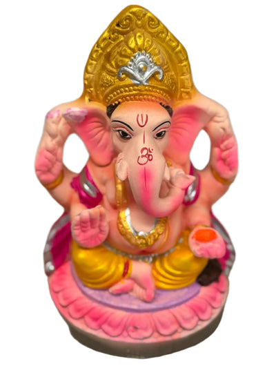 ECO FRIENDLY VINAYAGAR (GANESH) STATUE "10 INCH WITH CROWN