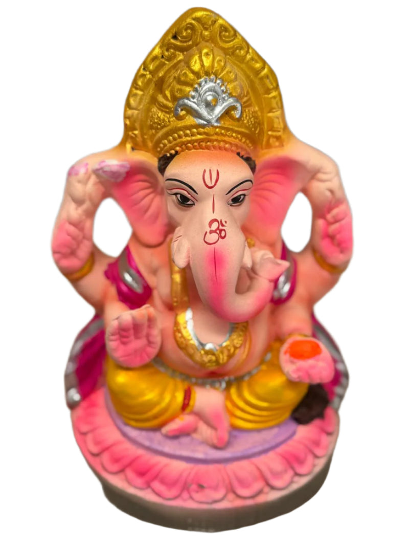 ECO FRIENDLY VINAYAGAR (GANESH) STATUE "10 INCH WITH CROWN