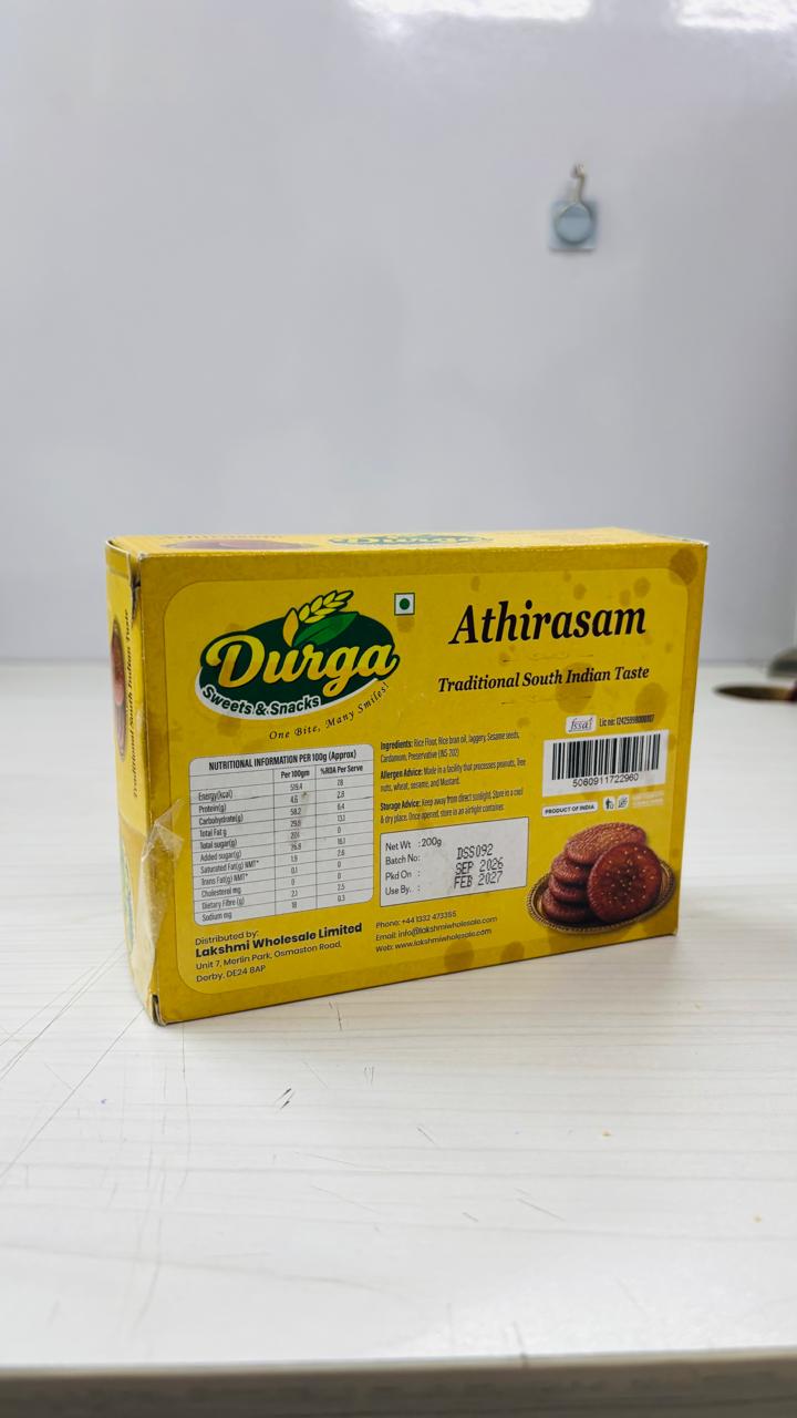 DURGA SWEETS & SNACKS ATHIRASAM 200G