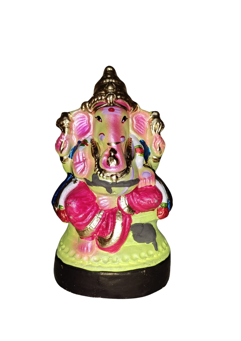 VINAYAGAR (GANESH) STATUE 8" INCHES - FULL COLOR - YELLOW