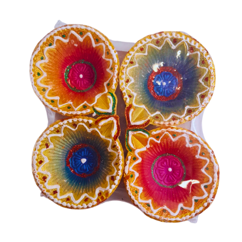 DESIGNED CLAY DIYA