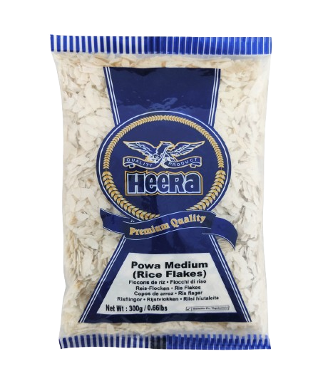 Buy Heera Powa (White Rice Flakes) Medium 300g Online