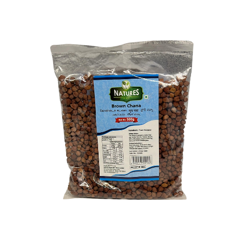 NATURES BROWN KALA CHANA 500G