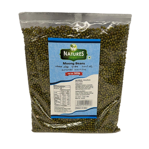 Buy Natures Green Moong Beans 500G Online