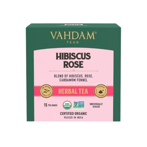 VAHDAM HIBISCUS ROSE HERBAL TEA 30G (15 BAGS)