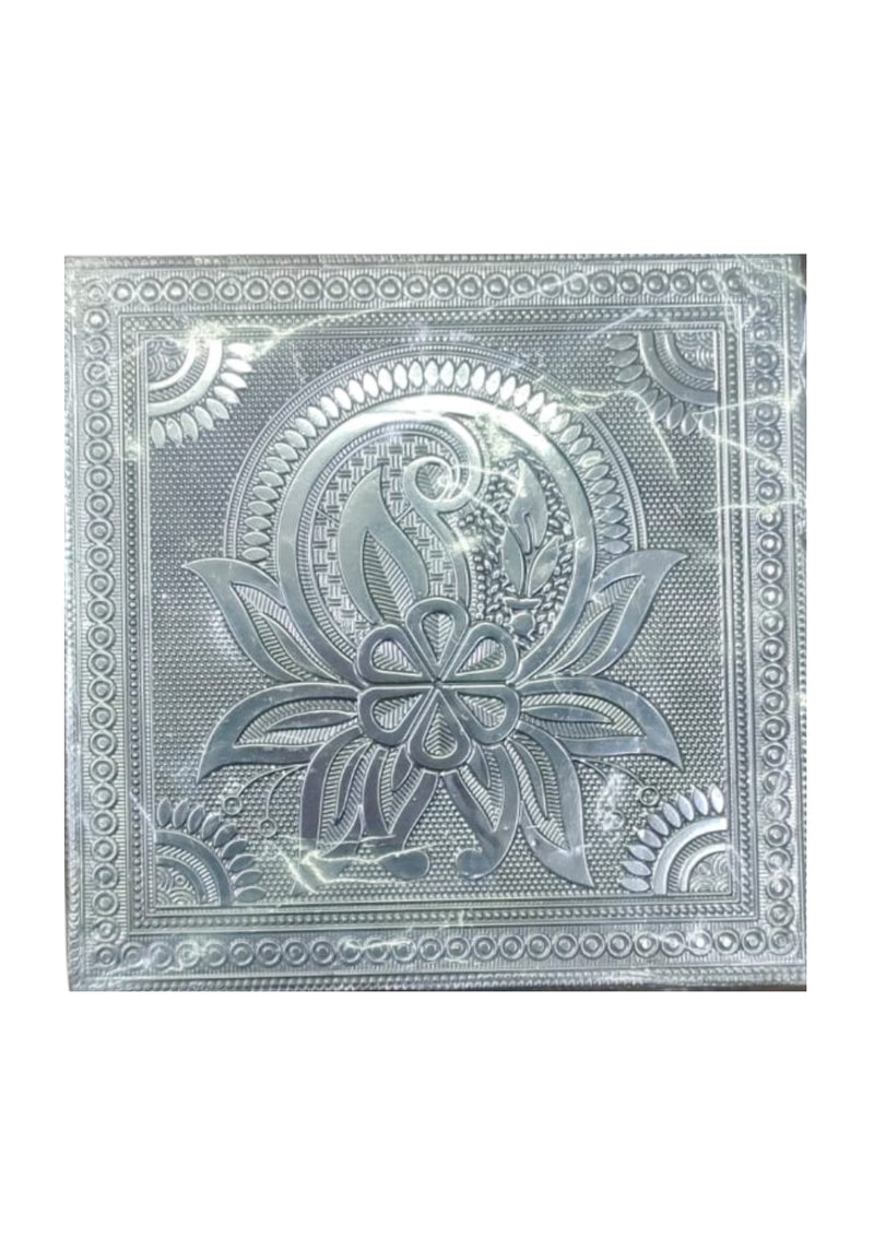 WOODEN PATLA - SILVER  6*6 INCH