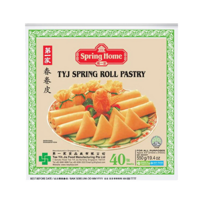 Tyj Frozen Spring Rolls Pastry 8.5" (40 Sheets)