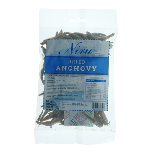 Buy Niru Dried Anchovy (Head-On) Fish - 100G Online