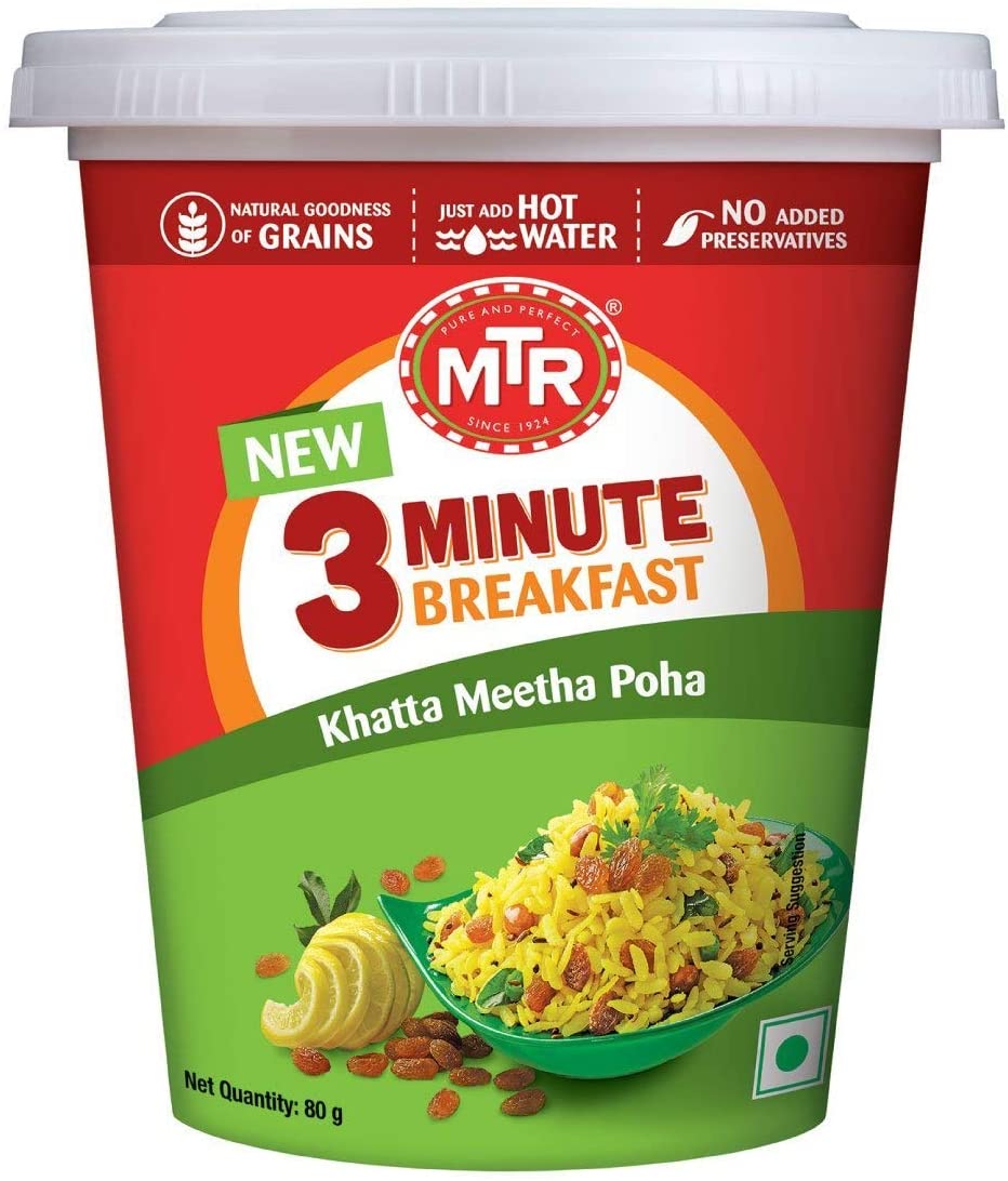 Buy MTR 3 MIN CUPPA KHATTA MEETHA POHA 80G Online