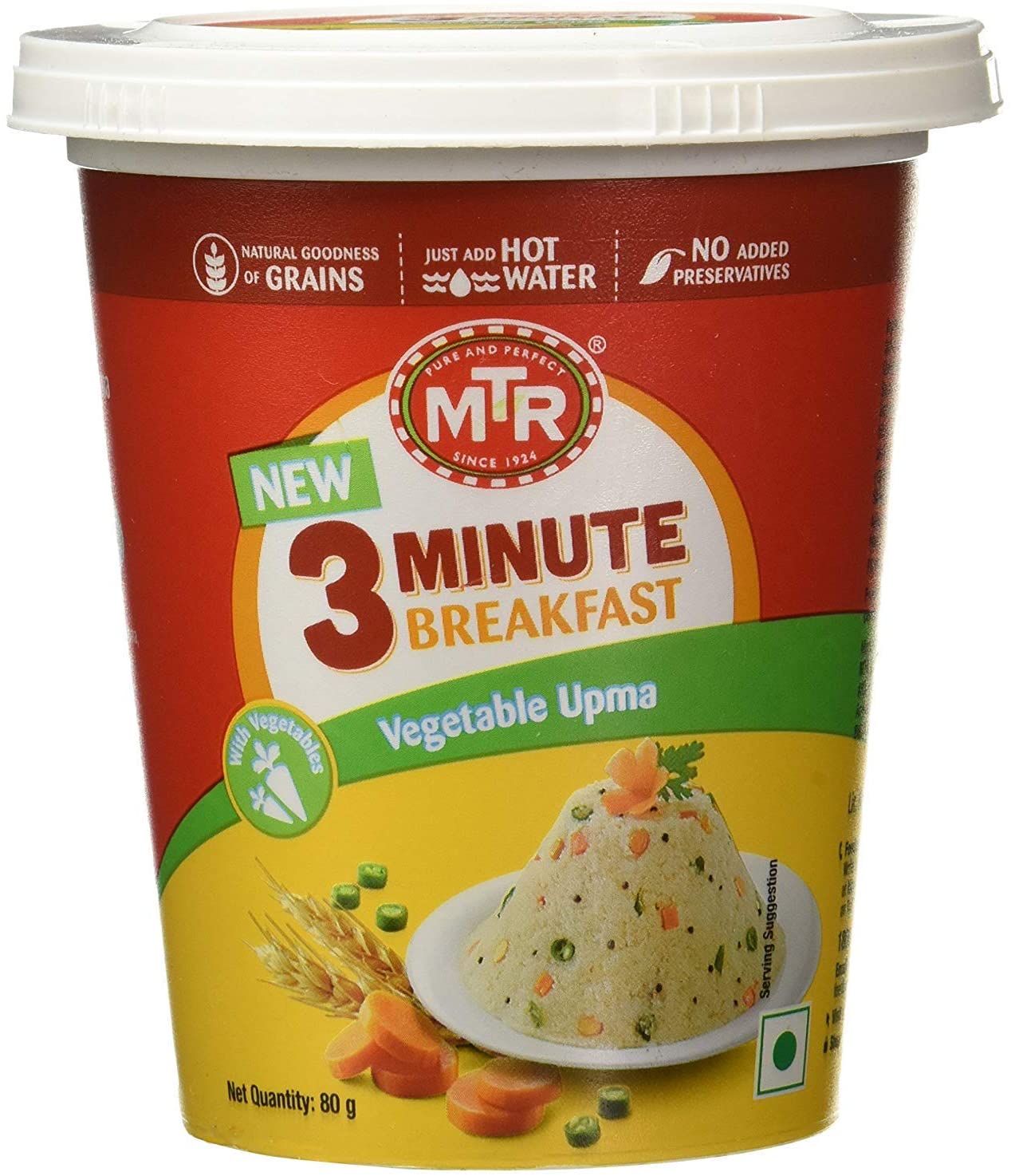 Buy MTR 3 Min Cuppa Upma 80g Vegetable Online