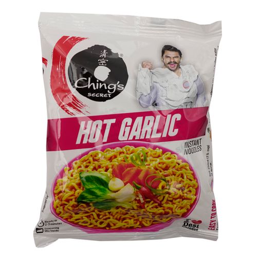 Buy Chings Hot Garlic Instant Noodles 60G (3 For Â£1) Online