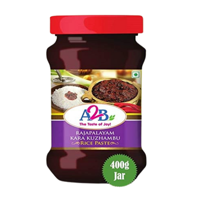 A2B Rajapalayam Kara Kuzhambu Rice Paste 400g – authentic South Indian spicy rice mix from Adyar Ananda Bhavan